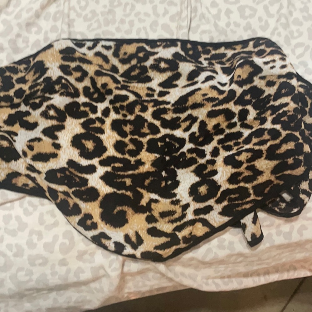 Fashion Nova tie back transparent bandana top